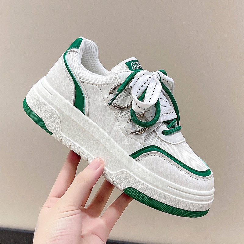Giày thể thao sneaker nữ đế độn 5p INN-RIN khuyên kim loại 2022