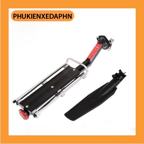 Giá đèo hàng xe đạp tháo lắp nhanh gác baga bắt cọ.c yên xe đạp địa hình tặng kèm chắn bùn.