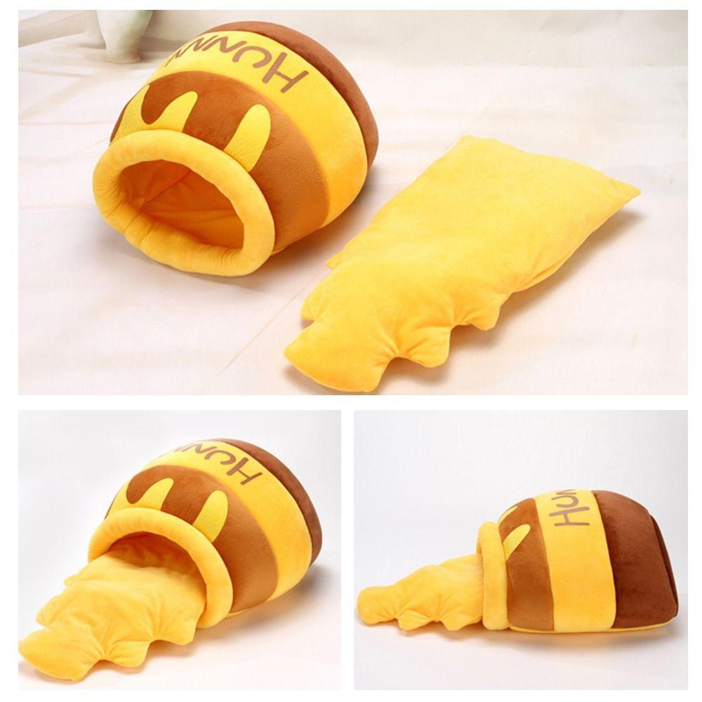 Nệm Ngủ Ấm Áp Hình Bình Mật Ong Dễ Thương Cho Thú Cưng