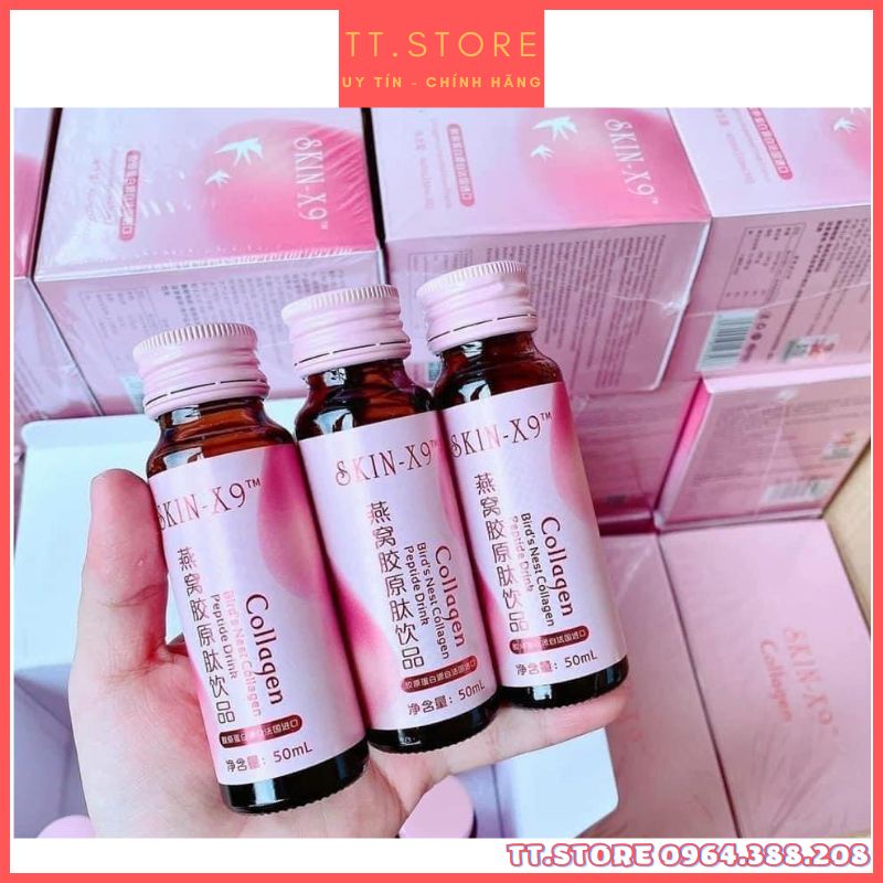 Nước Yến Collagen Skin X9,  Hàm Lượng Collagen Gấp X5, Giúp Giảm Nám, Tàn Nhang.