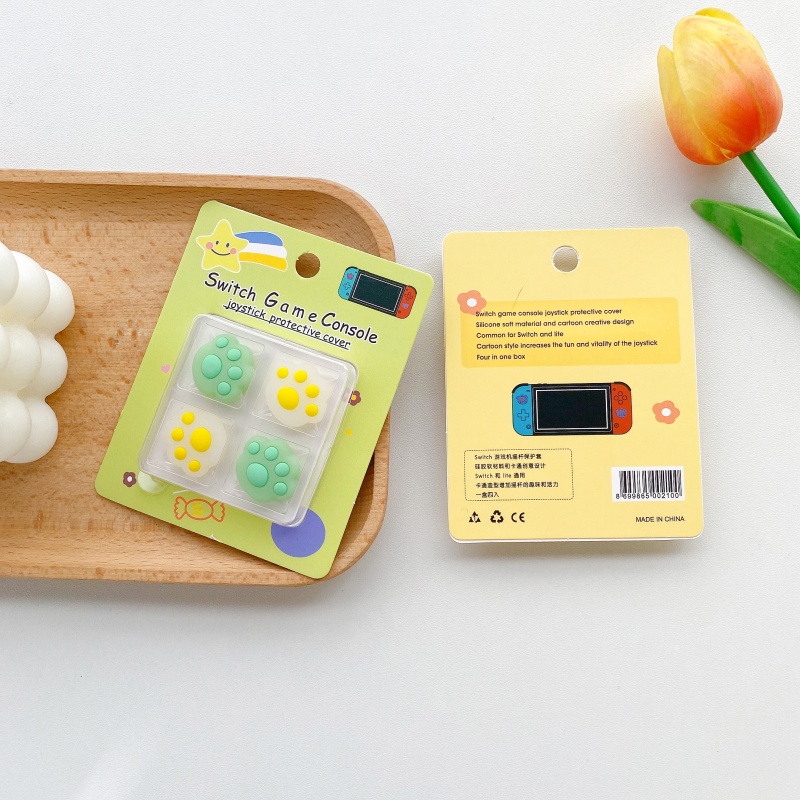 Ốp Bọc Nút Điều Khiển Tay Cầm Chơi Game Nintendo Switch NS Switch Lite Hình Dấu Chân Mèo Cinnamoroll Đáng Yêu