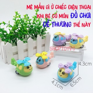 Xe đồ chơi xe hình trực thăng dễ thương động cơ dây cót