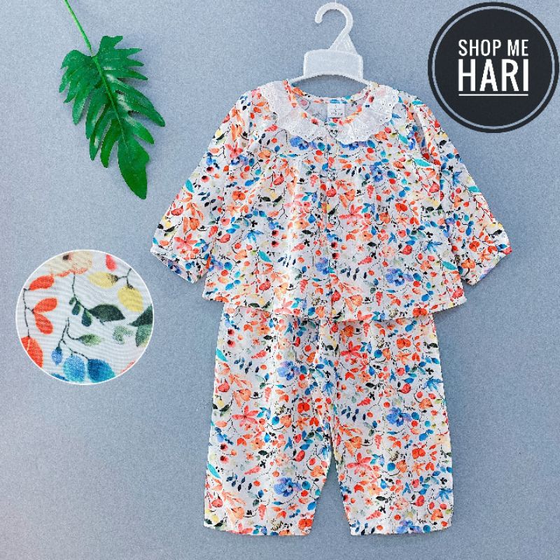 Bộ tole/ lanh tay dài quần dài cài nút giữa