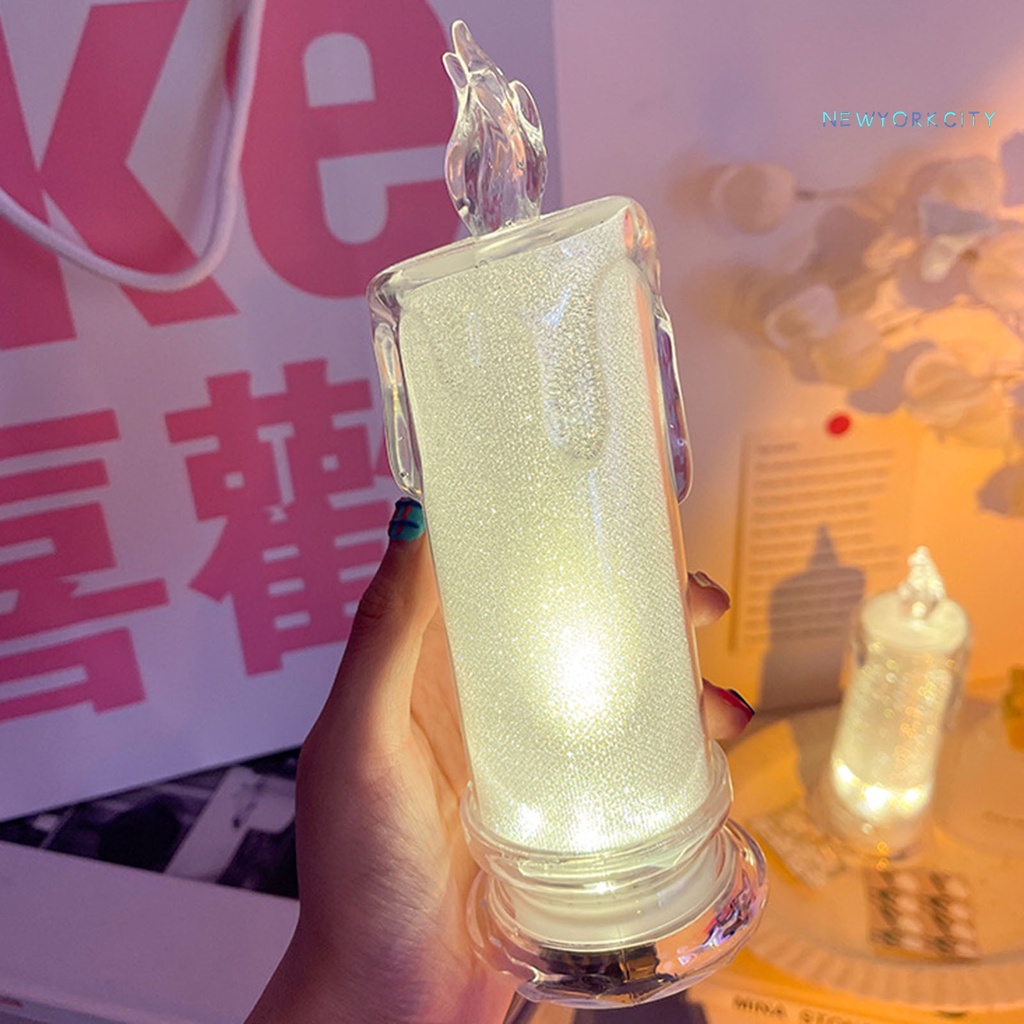 Đèn Điện Tử Bằng Nhựa Không Lửa Trang Trí Giáng Sinh