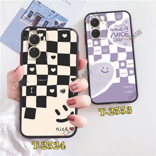 Ốp lưng Vivo Y16 in hình họa tiết caro trái tim hottrend 2023 chống sốc bảo vệ camera