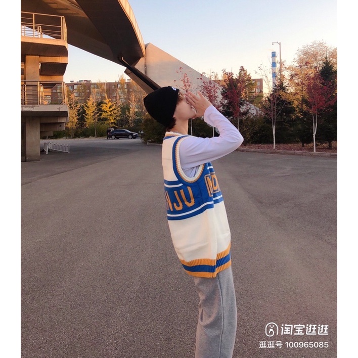 Áo Gile Nam Nữ Phối Hoạ Tiết Phong Cách Hàn Quốc