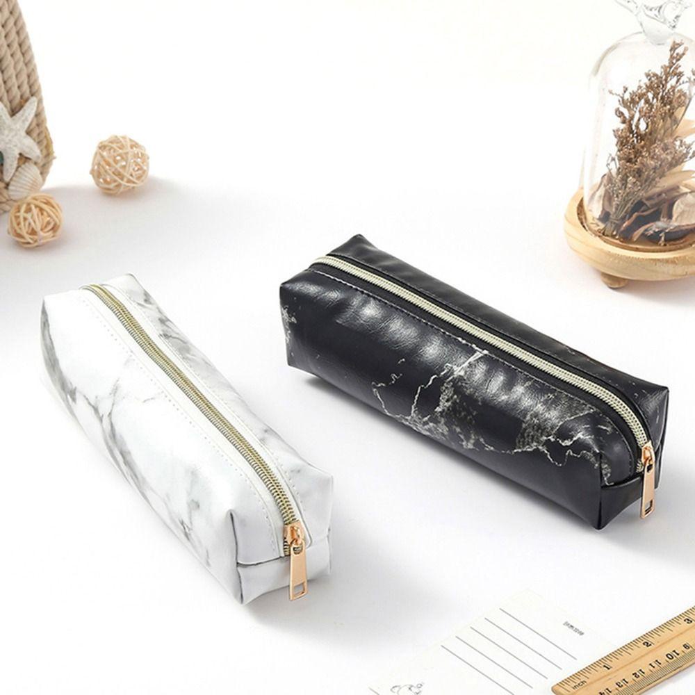 Hộp Đựng Bút Đa Năng In Họa Tiết Cẩm Thạch Dễ Thương Dùng Làm Quà Tặng Cho Bé