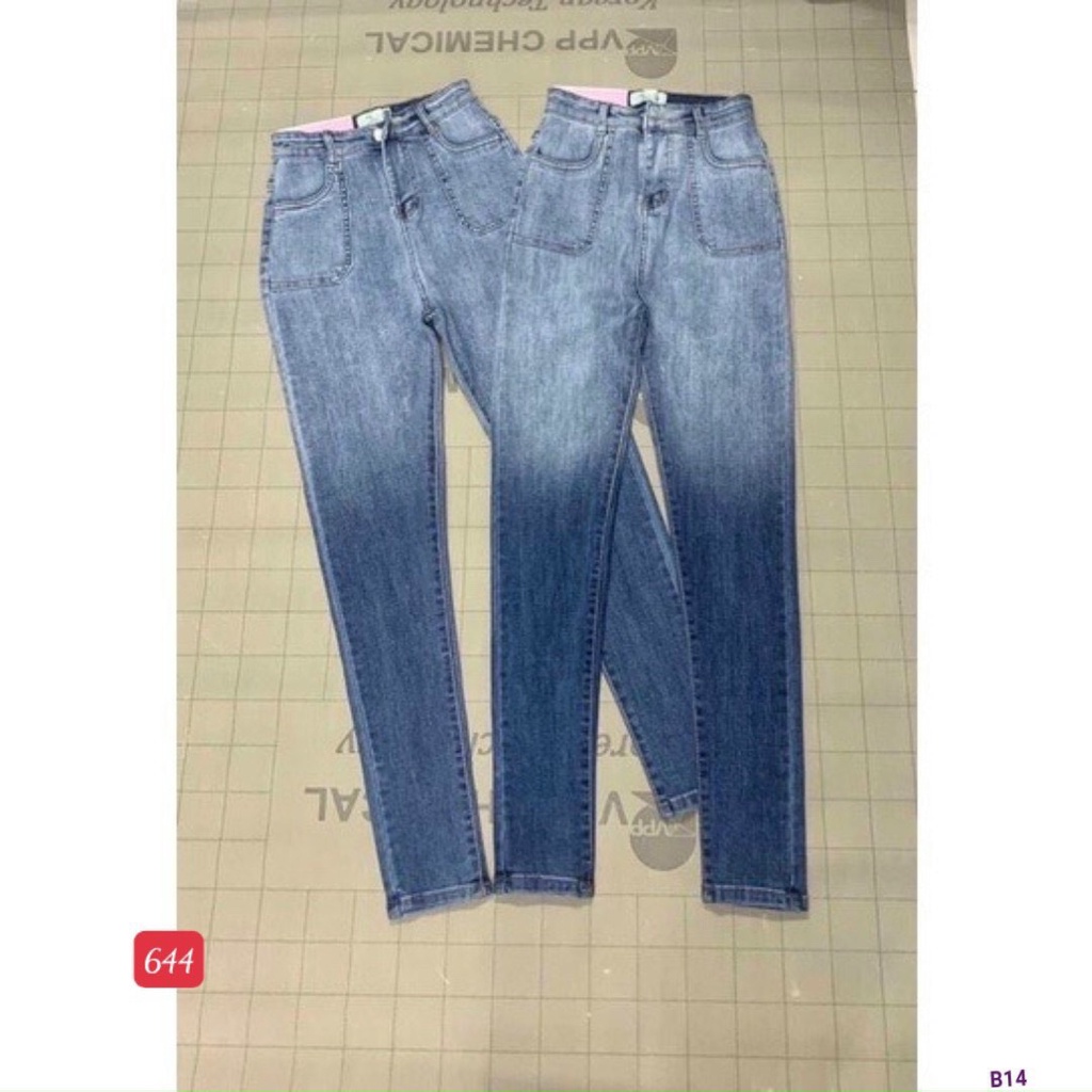 Quần jean nữ lưng cao mẫu mới  chất bò co giãn skinny ôm dáng siêu xinh mịn sịn A-T Fashion - MQ644