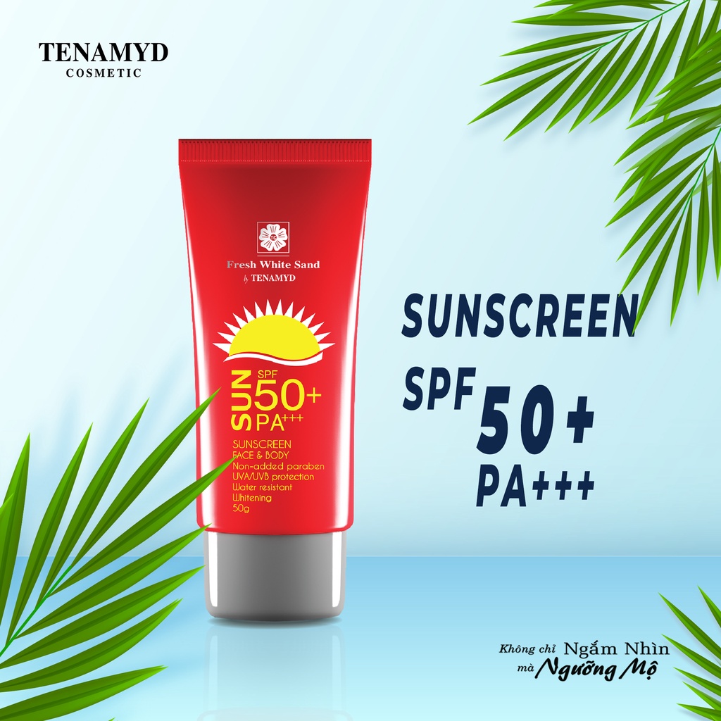 Kem chống nắng trắng da Tenamyd Fresh White Sand SPF 50+/PA+++ Tuýp 50g