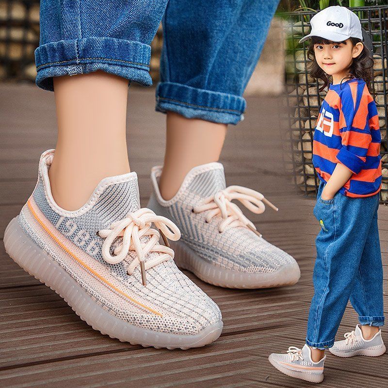 Giày Thể Thao Adidas Đế Mềm Thoáng Khí Màu Dạ Quang Thời Trang Mùa Hè 2022 Cho Bé