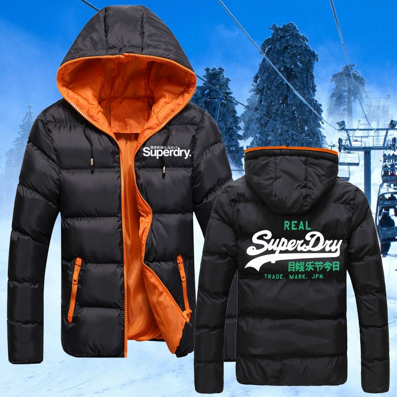 Áo Khoác Chống Gió Có Khóa Kéo In Logo Superdry
