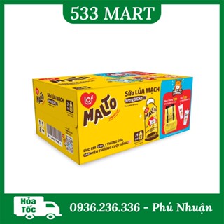 HỎA TỐC HCM Thùng 24 chai Sữa Lúa Mạch Lof Malto hương Socola chai 240ml