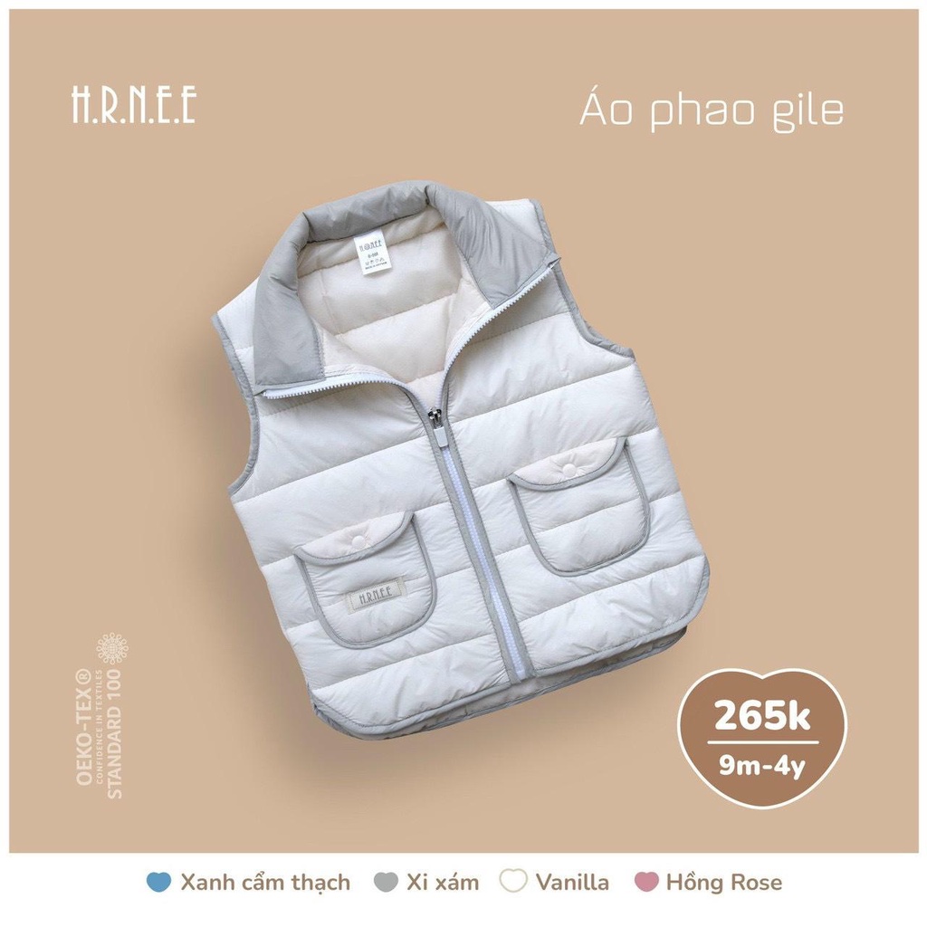 HRNEE - Áo gile phao siêu nhẹ Hrnee cho bé trai / bé gái