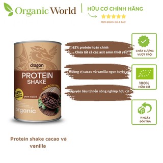Protein shake cacao và vanilla Dragon Superfoods  500g