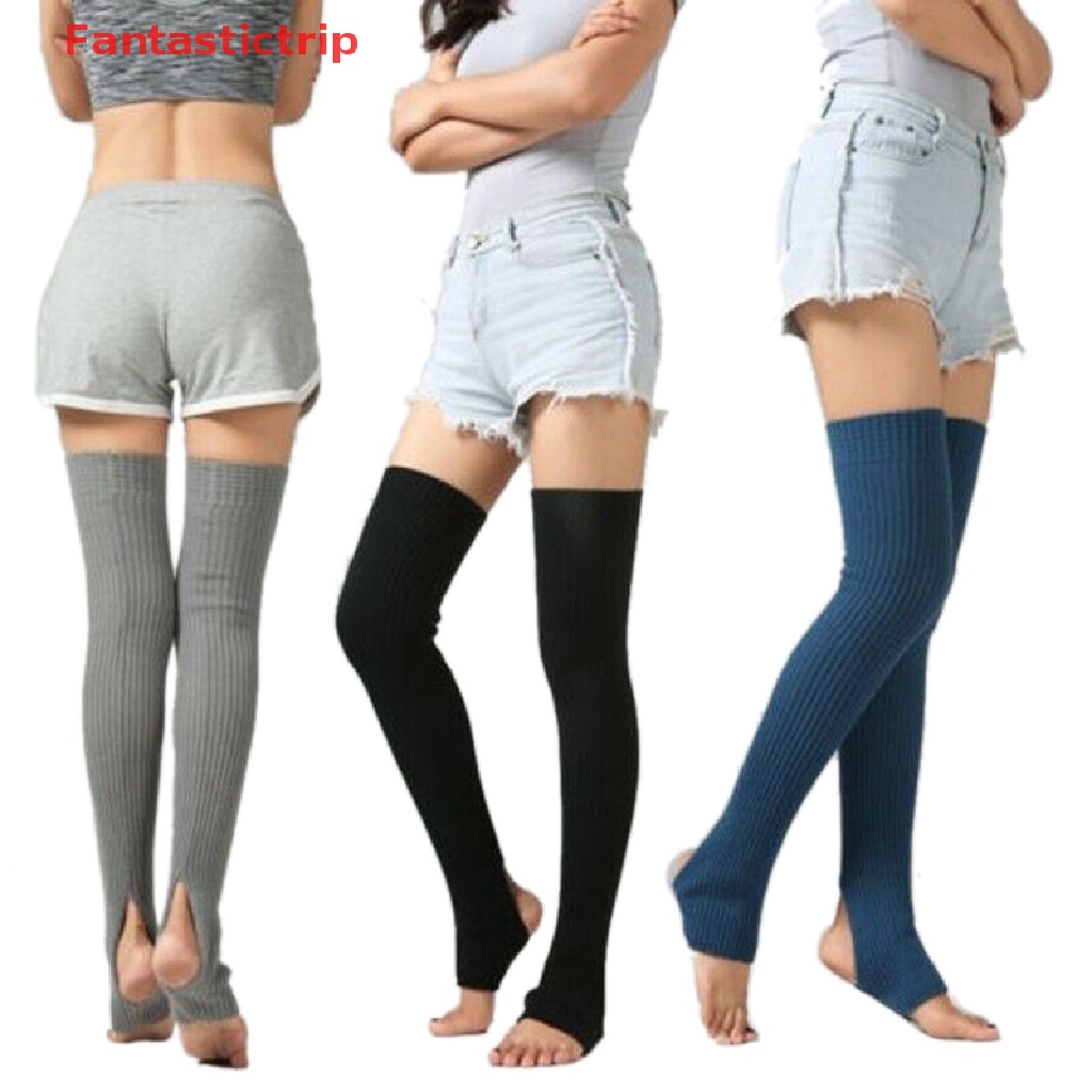[Fantastictrip] 1 Pair Women Girl Leg Warmers Socks Long Footless Socks Dance Ballet Stocks 75cm NEW