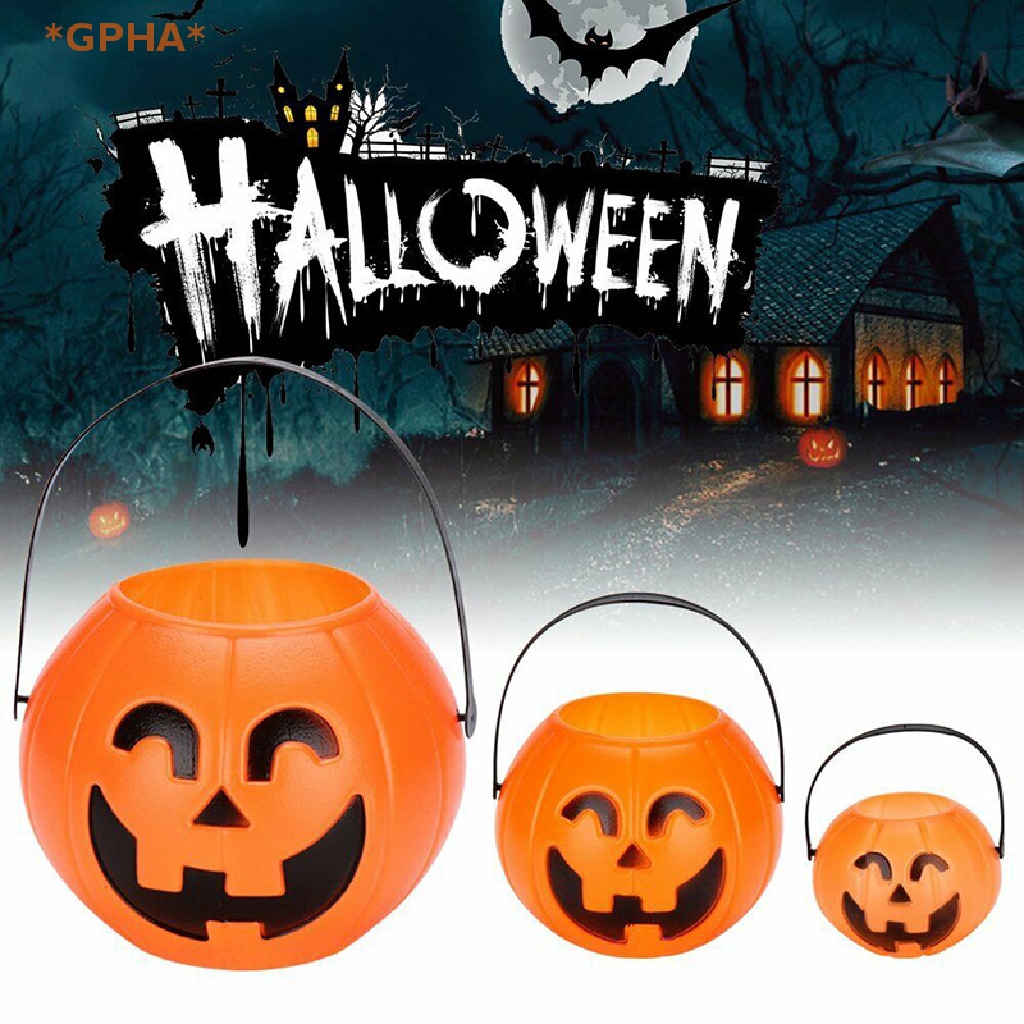 Giỏ Đựng Kẹo Hình Bí Ngô Phong Cách Halloween Độc Đáo Mới