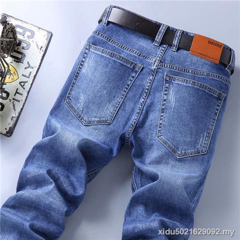 Quần Jean Dài Dáng Rộng Chất Liệu cotton Cao Cấp Màu Sắc Sáng Bóng Thời Trang Xuân Hè Cho Nam