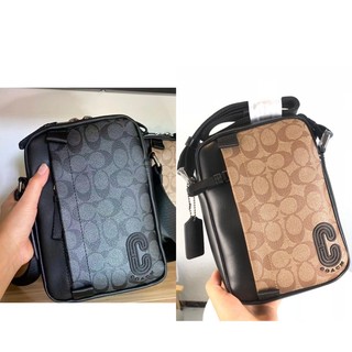 Túi nam COA.CH dư xinh da thật phối unisex đeo chéo