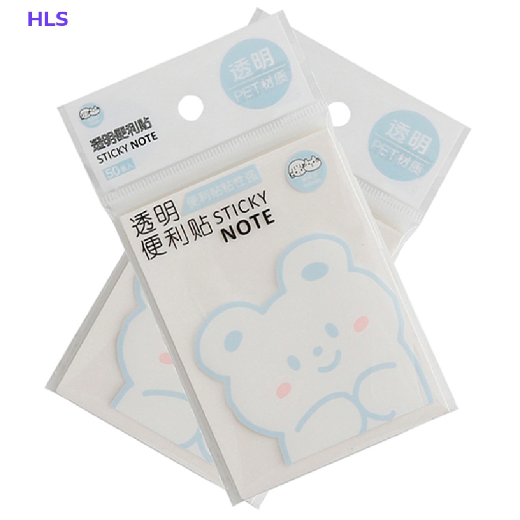 Set 50 Tờ Giấy Ghi Chú Trong Suốt Chống Nước Tiện Dụng