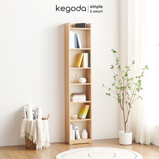 Kệ Sách Gỗ Có Hậu Màu Trắng Và Vân Gỗ Sồi Rộng 40cm Thương Hiệu KEGODA