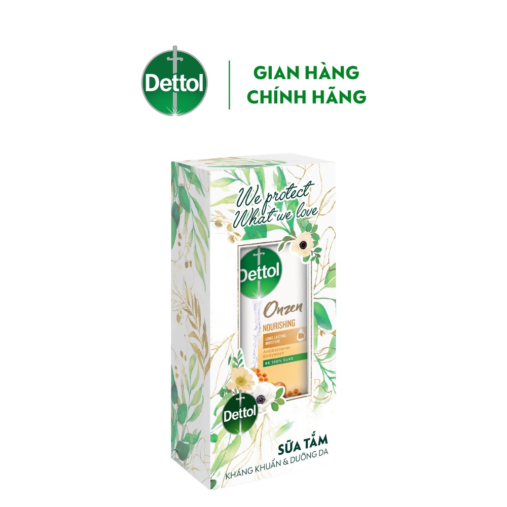 [Hộp quà] Sữa tắm Dettol kháng khuẩn và dưỡng thể – Chai 950g