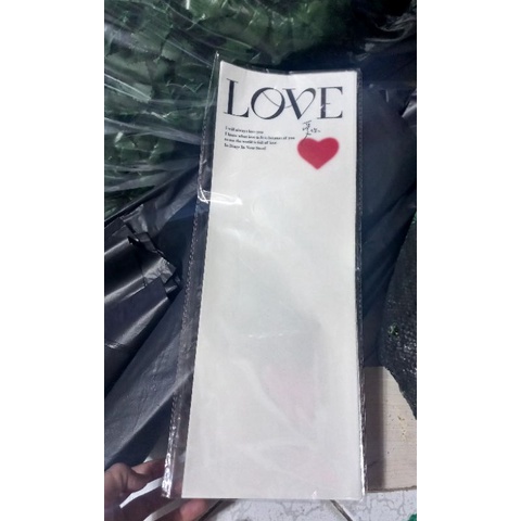 Túi 1 bông đựng hoa sáp hoa tươi.túi chữ love