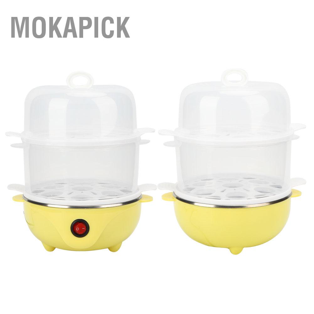Mokapick Gia dụng Mini Double Layer Nồi hơi Trứng Máy nấu trứng Dụng cụ nhà bếp EU Cắm 220V