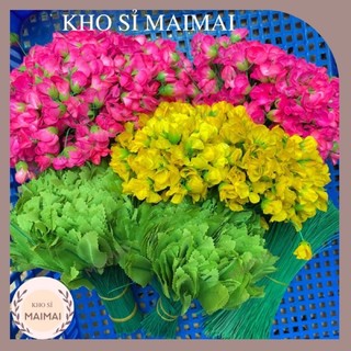 Combo 100 lá + nụ hoa mai , hoa đào + kẽm trang trí ngày tết