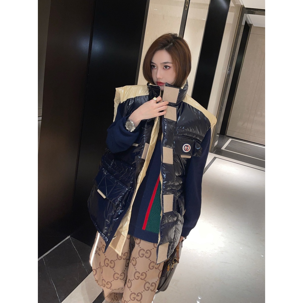 Áo khoác phao xát nách thương hiệu nổi tiếng Gucci GC GG thiết kế phá cách, trẻ trung
