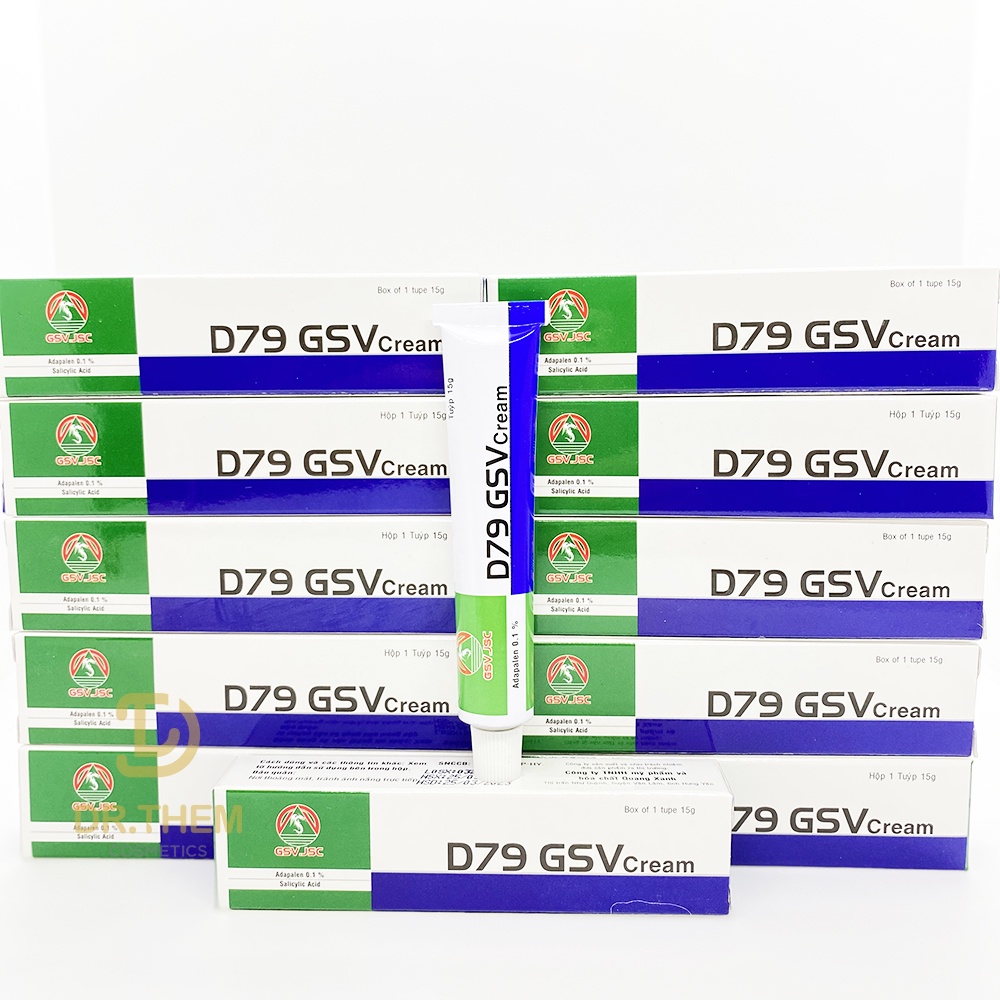 D79 GSV Cream/Pro Giảm Mụn Trứng Cá, Mụn Lưng, Dày Sừng Nang Lông 15g/20g Quablue - Dr Thêm