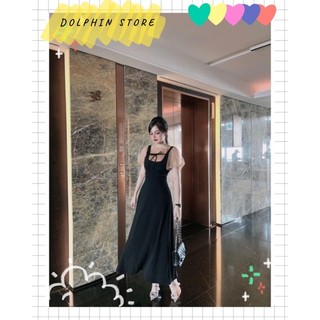 BIGSIZE Đầm đen dài bigsize