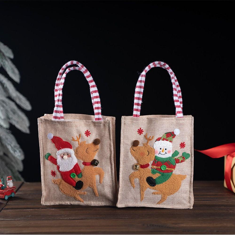FALLFORBEAUTY Túi Đựng Kẹo Bằng Nylon Thời Trang Sáng Tạo Phong Cách Giáng Sinh