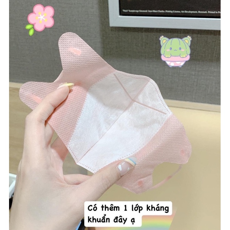 Khẩu trang  3D Thái Lan Cao Cấp Thời  Trang MỎNG NHẸ hơn 20 màu hottrend - Túi 10 chiếc khẩu trang cao cấp
