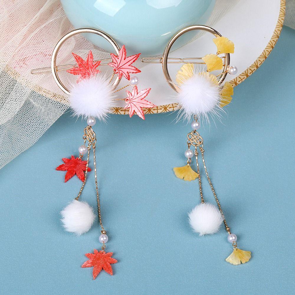 Kẹp Tóc Hình Lá Phong Thanh Lịch Dành Cho Nữ Giá Đỡ