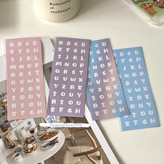 Sticker Dán Trang Trí Chữ Cái Unicorn Gradient Alphabet
