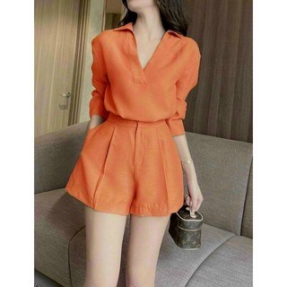 sét bộ đùi cổ v tay dài
