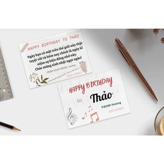 [In lời chúc yêu cầu ] Tem sticker nhãn dán in tên, lời chúc theo yêu cầu