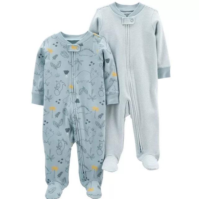 Bộ Áo Liền Quần Khủng Long Cotton Cho Bé 6 Tháng CARTER'S - chính hãng Mỹ