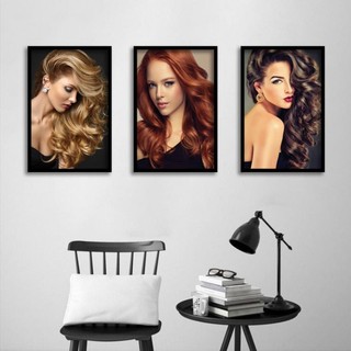 Giá xưởng] bộ 3 tranh fomex dán tường trang trí salon tóc nữ siêu đẹp kt 40x60cm*3 2