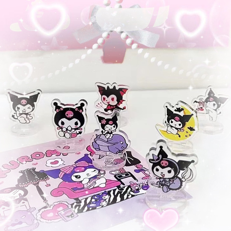 Mô hình acrylic standee mini 3cm Kuromi Sanrio Gà Rán Cay Ngọt dễ thương