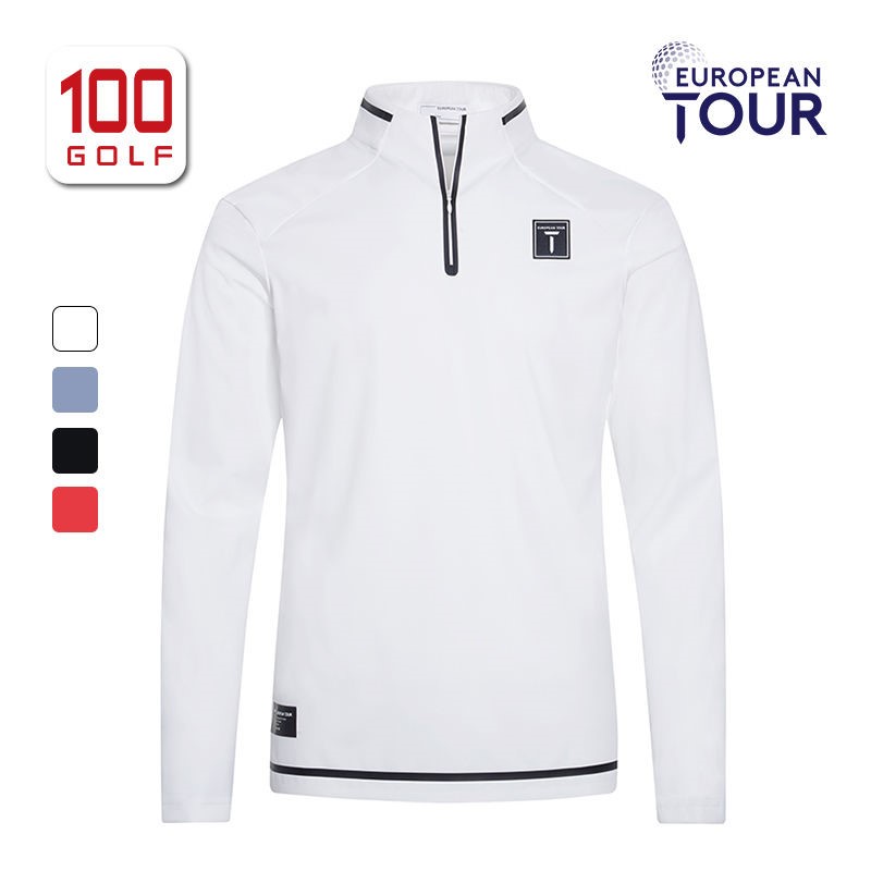 Europeantour golf costume nam dài tay t-shirt 21 mùa thu nam thể thao đứng cổ áo dài tay