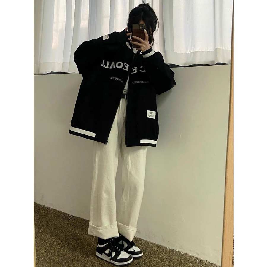 Áo khoác bóng chày dáng chữ UHCE EOALL phong cách UlzzangStyle mã 2813