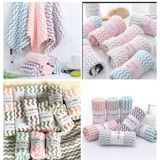 Sét 10 khăn mặt hàn quốc kẻ , trơn hàn quốc. cực thích, bền 30*50cm