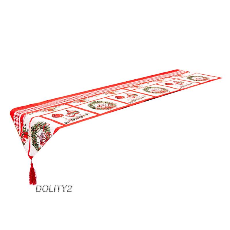 [Dolity2] Khăn Trải Bàn Giáng Sinh Đa Năng Có Thể Tái Sử Dụng Cho Bữa Tiệc