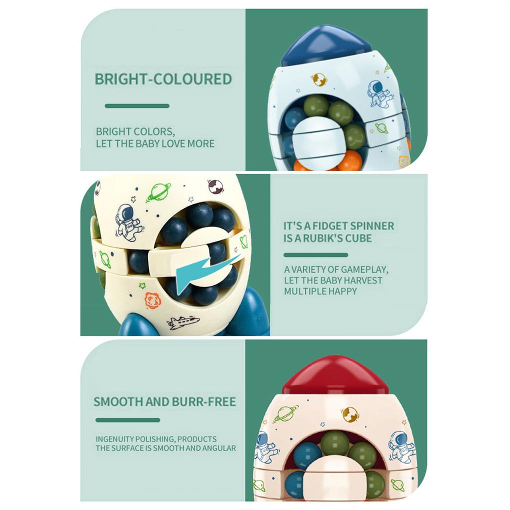 (runbu) Đồ Chơi Khối Lập Phương Nhỏ Xoay Bằng Hạt Xoay Giảm Căng Thẳng Cho Thanh Thiếu Niên Du Lịch Thông Minh
