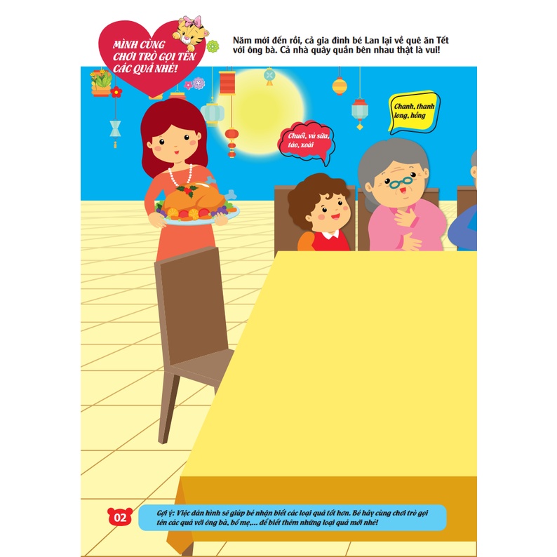 Sách - Bóc dán hình thông minh IQ-EQ-CQ 150 miếng dán hình thông minh - Trái cây-Rau củ (2-6 tuổi) - tái bản