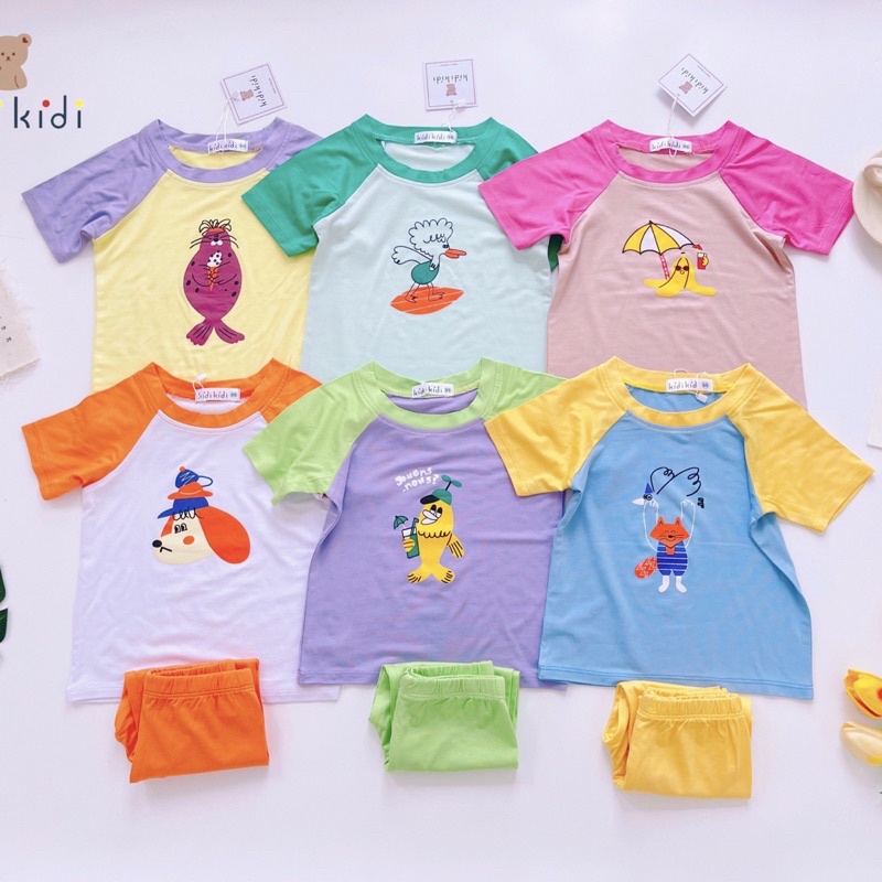 BỘ THUN LẠNH TAY NGẮN QUẦN DÀI CHO BÉ/ GÁI