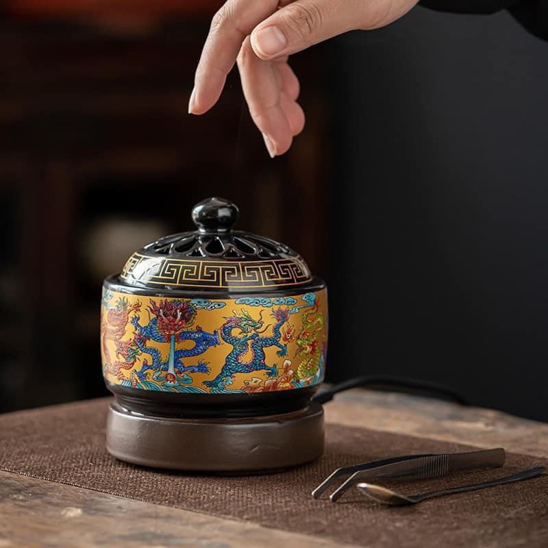 Lư hương đốt trầm cao cấp , Lư đốt trầm điện, Lư xông trầm điện - Điều chỉnh nhiệt độ