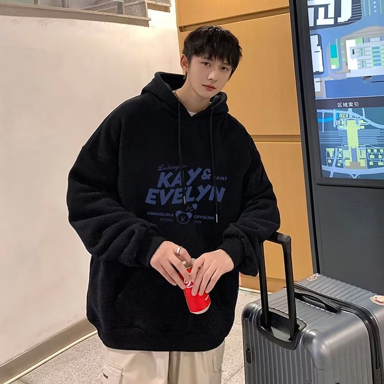 Áo Hoodie Tay Dài Oversize In Chữ Thời Trang Nhật Bản Cao Cấp Cho Nam