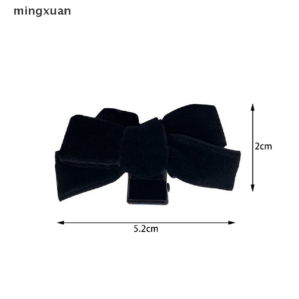 Mingxuan Kẹp Tóc Mái Bên Hông Hình Ngôi Sao Với Nơ Nhung Đen Phong Cách Công Chúa Mùa Hè Cho Nữ VN